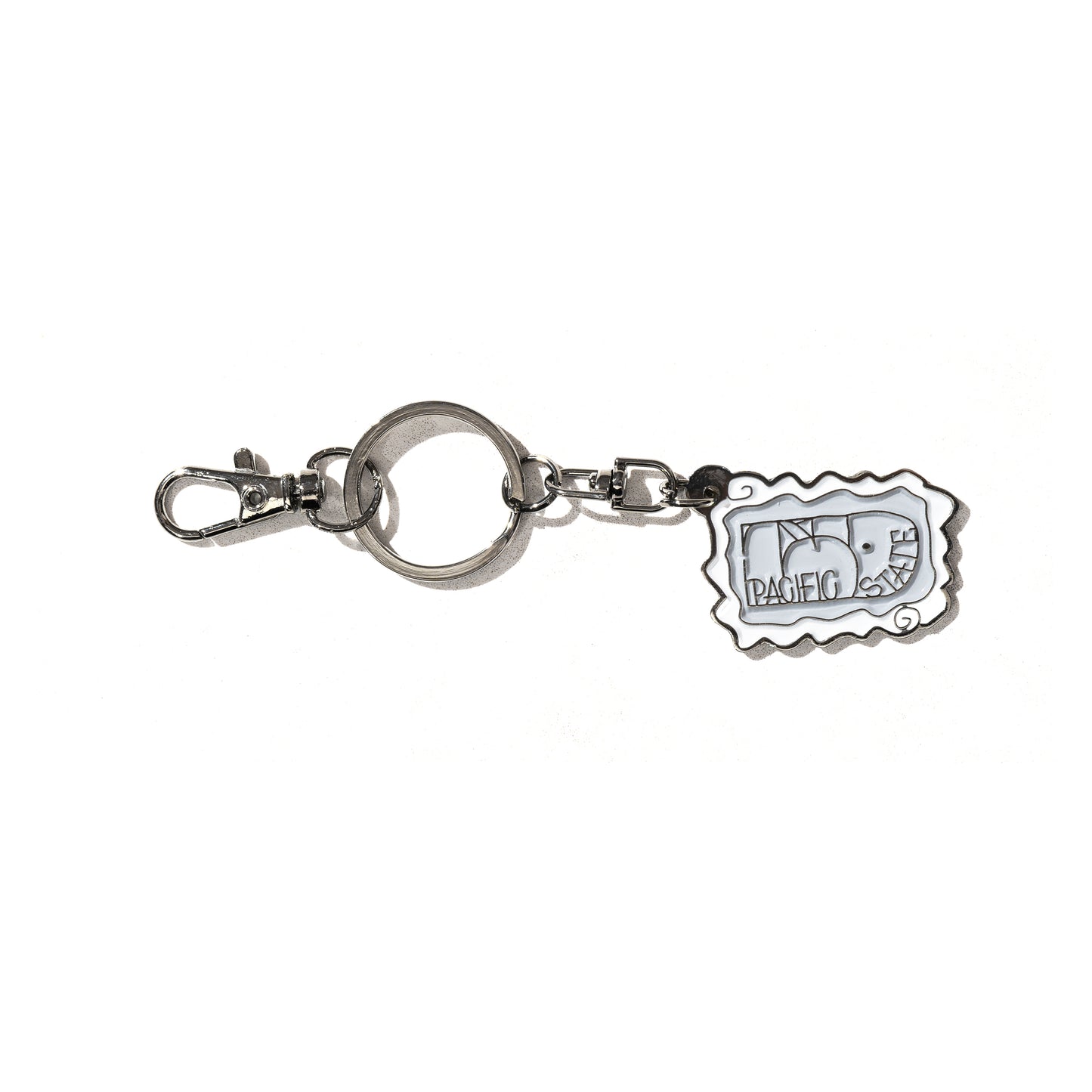 ZO ENAMEL KEYCHAIN SILVER